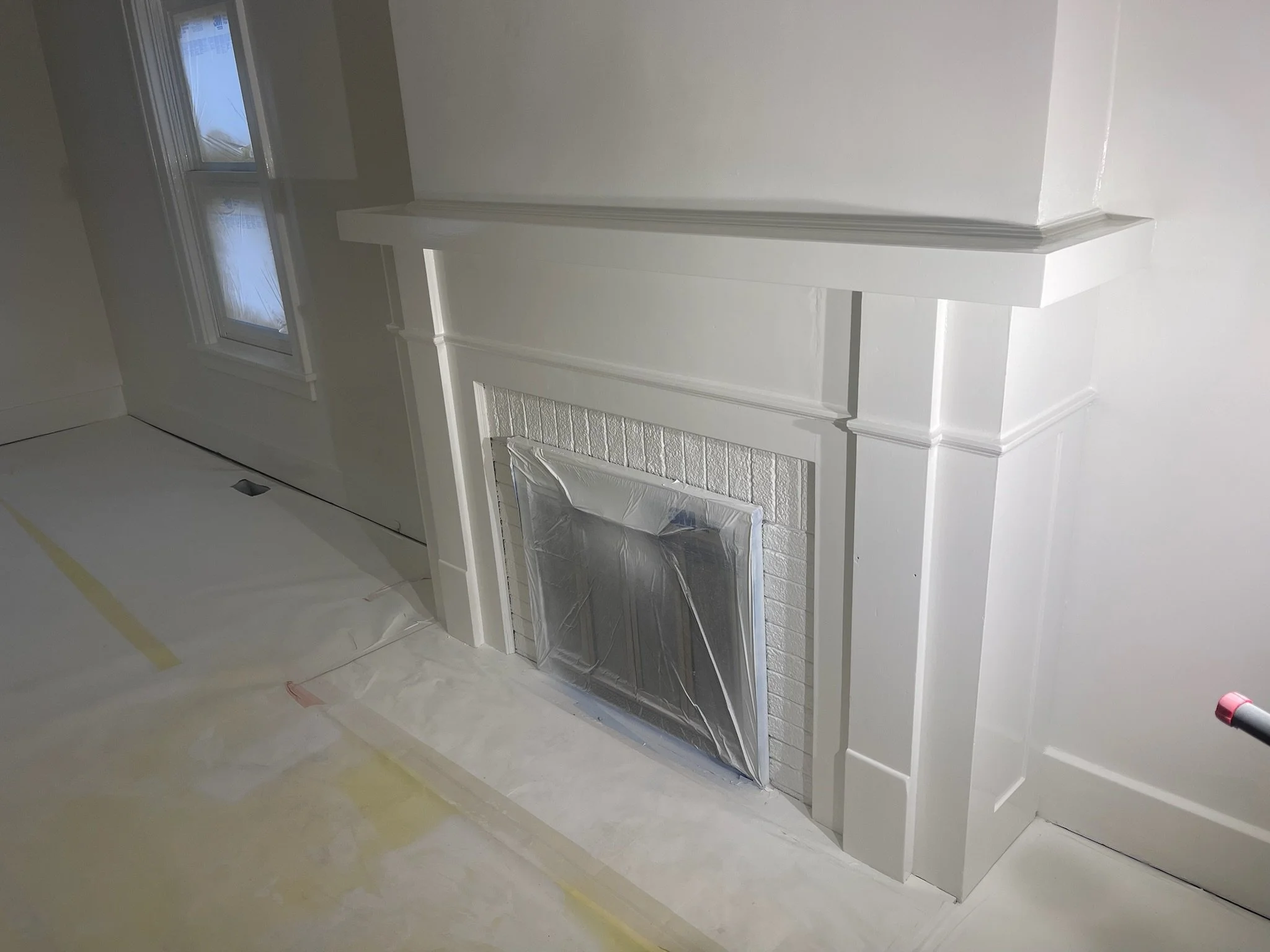 Colonial house painting project, view 16